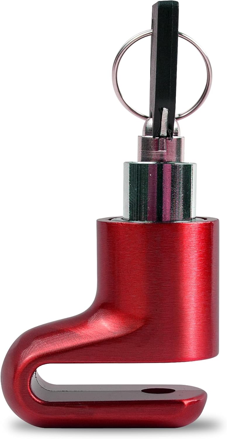 UP Security Disc Brake Lock for Motorcycle Accessories Heavy Duty Bike Bicycle Anti Theft Lock Compact Electric Scooter Ebike Powersports Wheel Hover Disc Locks (Red) - Image 1